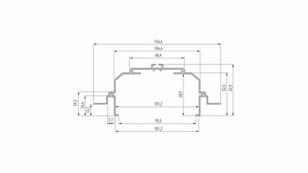 Profil LUMINES typ Largo M4 srebrny anod. 1 m