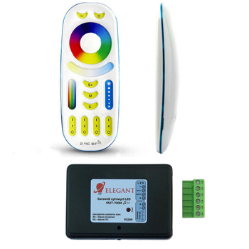 Sterownik cyfrowy S52T-700M 5V-24V RGBW Elegant z muzycznym mikrofonem i pilotem FUT092