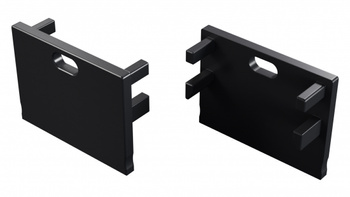 LUMINES Zaślepka ALU Motta czarna lakierowana z otworem 12-1682-10