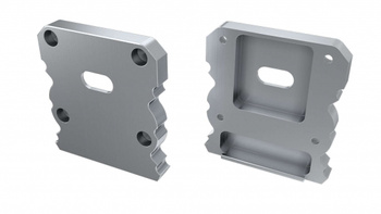 Zaślepka ALU do profilu LED LUMINES TALIA M1+TALIA srebrna z otworem