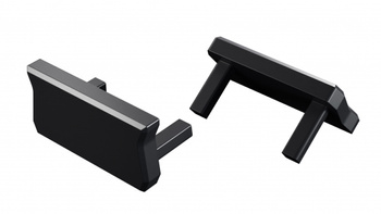 LUMINES Zaślepka ALU atom czarna anodowana 12-1542-11