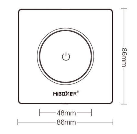 MiBoxer Przekaźnik dopuszkowy z panelem obrotowym WiFi - TRI-K1WR