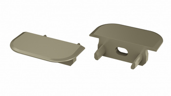 LUMINES Zaślepka do profilu LED Z inox z otworem