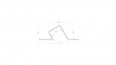 LUMINES Profil LED typ Duo surowy 2,02 m 10-1150-20