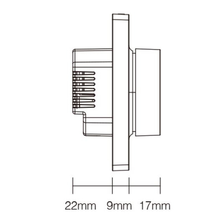 MiBoxer Przekaźnik dopuszkowy z panelem obrotowym WiFi - TRI-K1WR