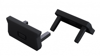 Zaślepka do profilu LUMINES atom czarna 2w1 12-1542-01