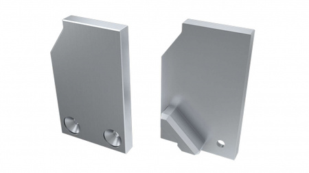 LUMINES Zaślepka ALU do profilu LED I10 10mm srebrna lewa