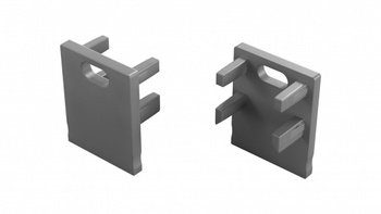 Zaślepka do profilu LUMINES Bruno szara  z otworem 12-1674-00