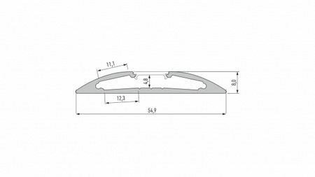 Profil LED LUMINES typ Reto srebrny anodowany 2,02 m  10-0524-20
