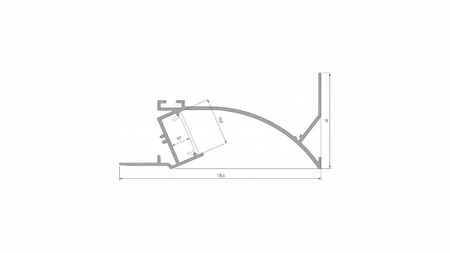 Profil LED LUMINES typ Topo srebrny anodowany 2,02 m  10-0574-20