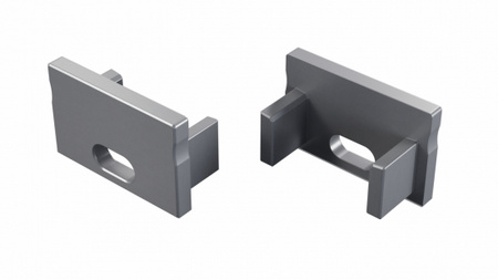 Zaślepka ALU do profilu LED LUMINES FMN srebrna z otworem 12-1705-10