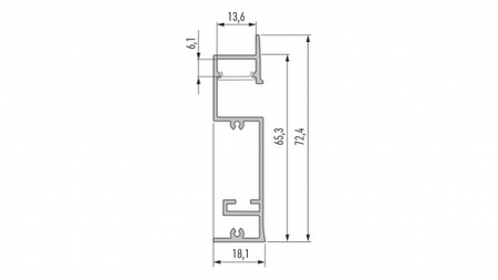 LUMINES Profil LED typ Flaro srebrny anodowany 2,02 m 10-0444-20