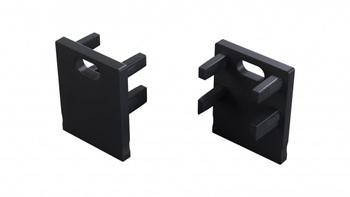 Zaślepka do profilu LUMINES Bruno czarna  z otworem 12-1672-00