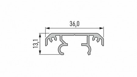 Profil LUMINES typ Talia M1 srebrny anod. 1 m