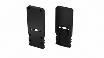 LUMINES Zaślepka ALU do profilu LED TALIA M2+TALIA czarna lakierowana z otworem