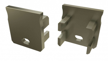 LUMINES Zaślepka do profilu LED Y inox z otworem