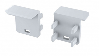 LUMINES Zaślepka do profilu LED J biała z otworem prawa