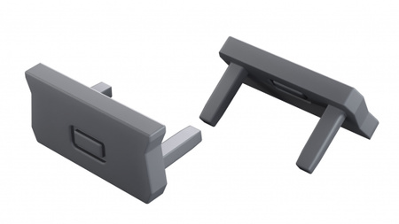 Zaślepka do profilu LUMINES atom szara 2w1 12-1544-01