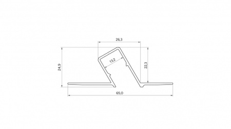 LUMINES Profil typ Sono surowy 2,02 m 10-1140-20