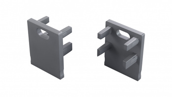 Zaślepka do profilu LUMINES Bruno srebrna lakierowana  z otworem 12-1675-00