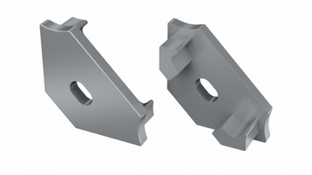 Zaślepka ALU do profilu LED LUMINES C srebrna z otworem