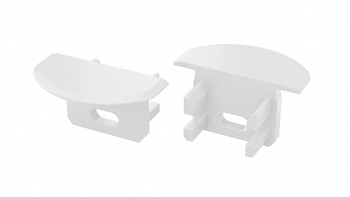 Zaślepka do profilu LUMINES U biała z otworem