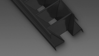 Raster LUMINES DOUBLE czarny lak. 1m 14-2028-82