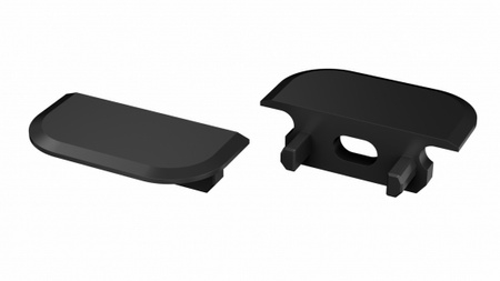 LUMINES Zaślepka ALU do profilu LED Z czarna z otworem