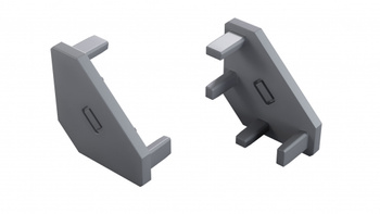 Zaślepka do profilu LUMINES ajar srebrna lak. 2w1 12-1505-01