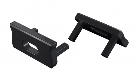 LUMINES Zaślepka ALU atom czarna lakierowana z otworem 12-1542-20