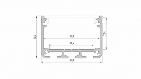 LUMINES Profil LED typ ILEDO srebrny anodowany 2,02 m 10-0114-20