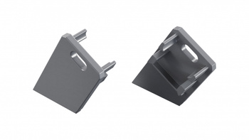 Zaślepka ALU LUMINES Sono srebrny anodowana prawa z otworem 12-1335-10