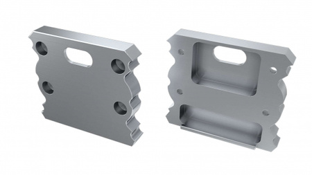 LUMINES Zaślepka ALU do profilu LED TALIA srebrna z otworem