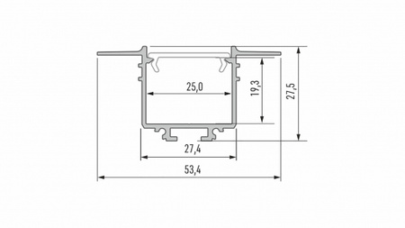 Profil LED LUMINES typ Subli srebrny anodowany 2,02 m  10-0554-20