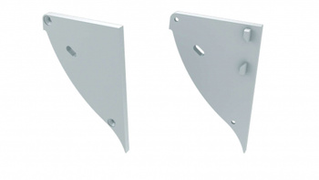 Zaślepka ALU do profilu LED LUMINES CONVA biała lewa z otworem