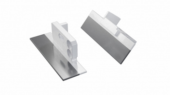 LUMINES Zaślepka ALU do profilu LED MONO biała z otworem prawa