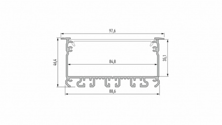 Profil LED LUMINES typ inLargo srebrny anodowany 1 m  10-0214-10