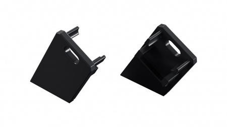 Zaślepka ALU LUMINES Sono czarna lakierowana lewa z otworem 12-1322-10