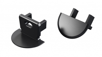 Zaślepka ALU LUMINES axin czarna anodowana z otworem 12-1552-10