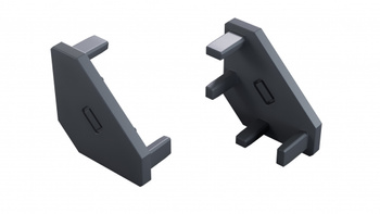 LUMINES Zaślepka do profilu ajar Rock Anthracite 2w1 12-1509-01