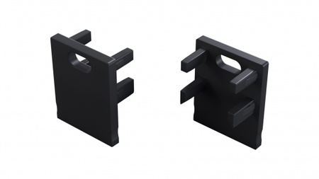 Zaślepka do profilu LUMINES Bruno czarna  z otworem 12-1672-00