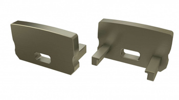 LUMINES Zaślepka do profilu LED D HIGH inox z otworem