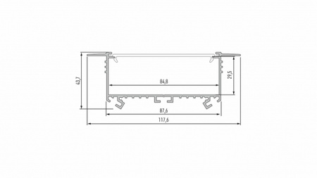 LUMINES Profil LED typ Sorga srebrny anodowany 2,02 m 10-0534-20