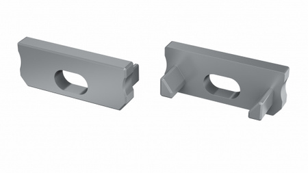 Zaślepka ALU do profilu LED LUMINES D srebrna z otworem