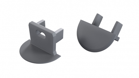 Zaślepka do profilu LUMINES axin szara z o. 12-1554-00