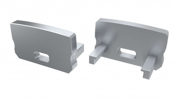 LUMINES Zaślepka ALU do profilu LED D HIGH srebrna z otworem