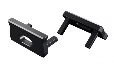 Zaślepka ALU LUMINES atom czarna anodowana z otworem 12-1542-10