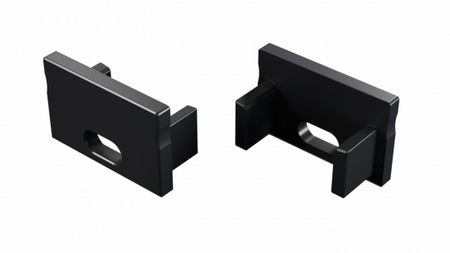 Zaślepka ALU do profilu LED LUMINES FMN czarna z otworem 12-1702-10