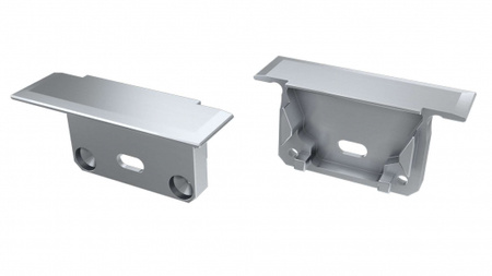 Zaślepka do profilu LUMINES inSILEDA srebrna lakierowana z otworem