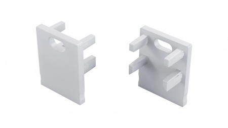 Zaślepka do profilu LUMINES Bruno biała  z otworem 12-1671-00